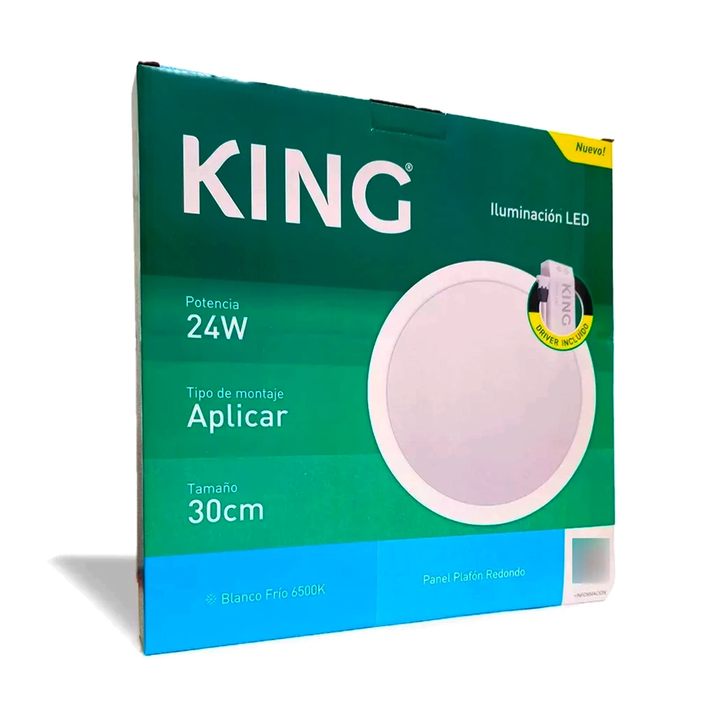 Panel flat redondo 24W frío 6500K (King)